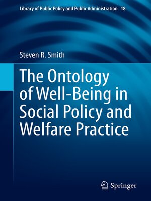 cover image of The Ontology of Well-Being in Social Policy and Welfare Practice